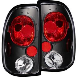 Black-Clear Euro Taillights 97-04 Dodge Dakota - Click Image to Close